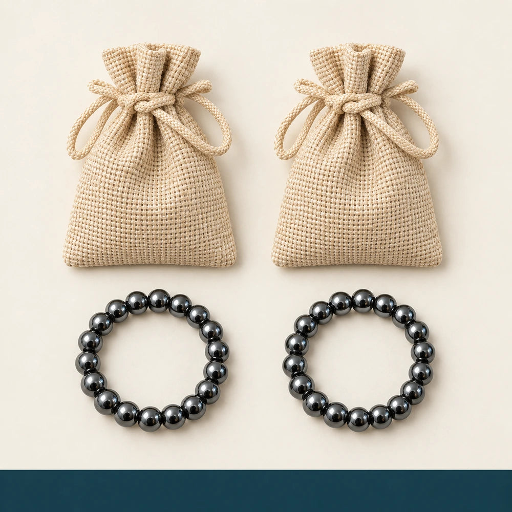 Contenido del pedido: dos pulseras y dos bolsas individuales